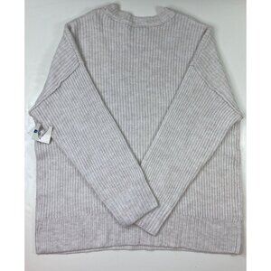 Arizona Jean Co. Womens White Waffle Knit Crewneck Long Sleeve Sweater Size XXL